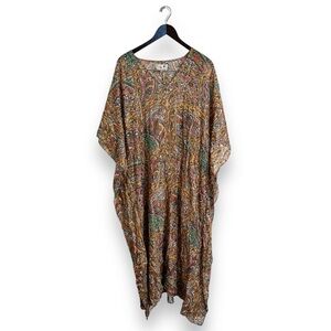 Mille Resort & Travel Jones Caftan Kaftan Mumu Paisley Shimmer Sheer